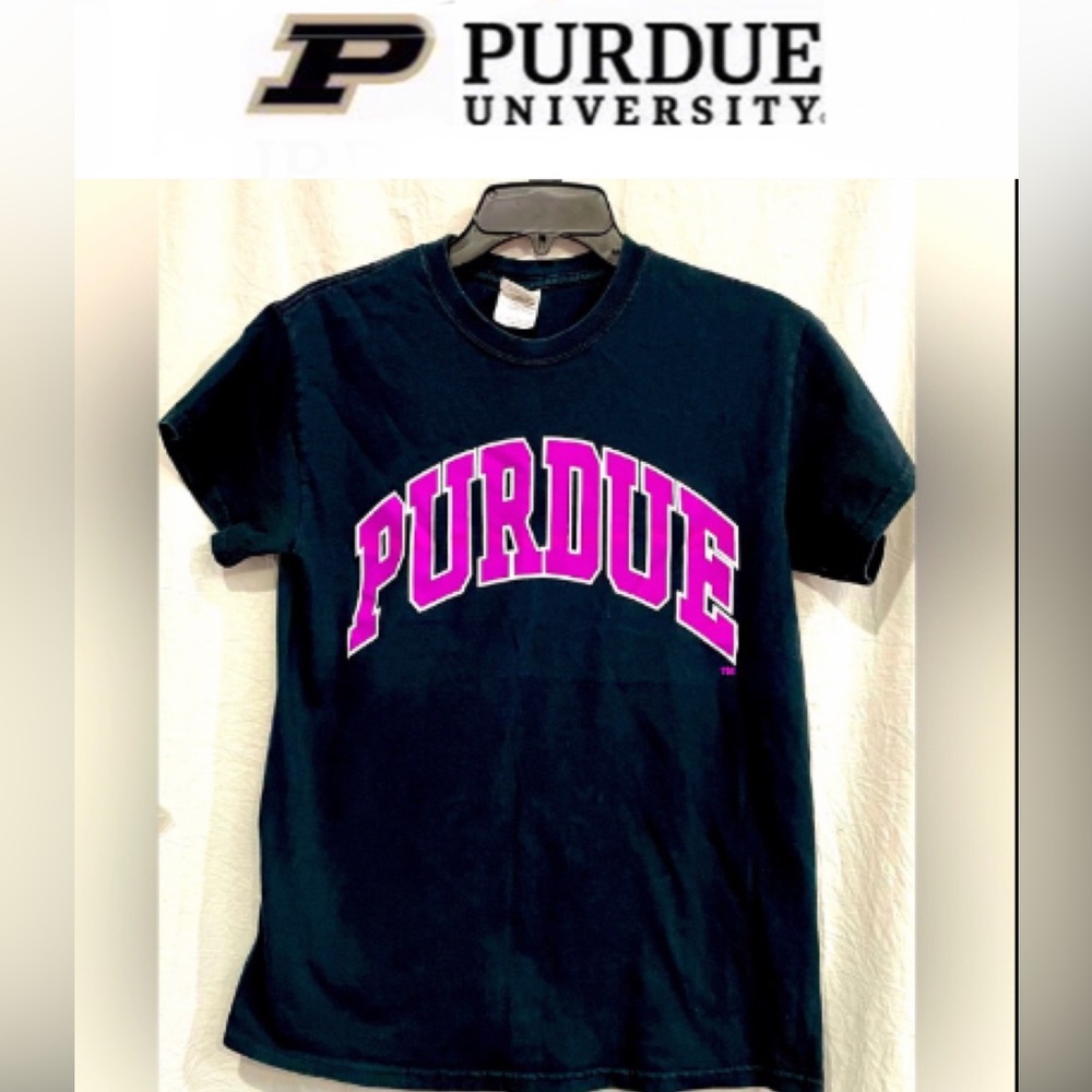 PURDUE Arch crewneck T-Shirt black/purple SIZE S preowned
